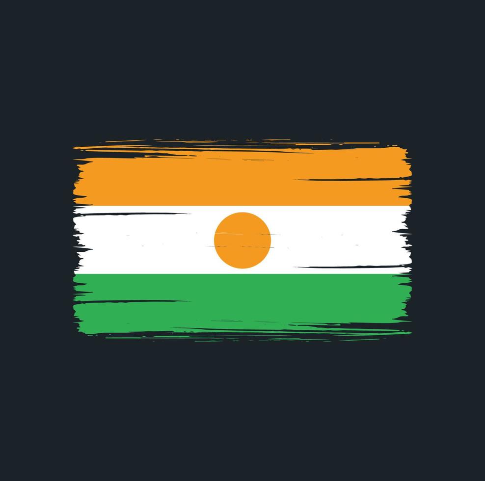 pennellate bandiera niger. bandiera nazionale vettore