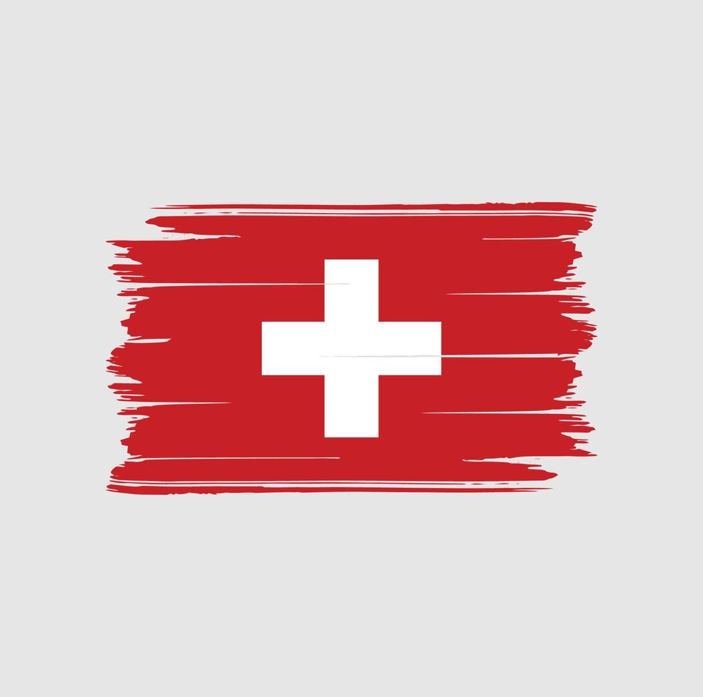 pennello bandiera svizzera. bandiera nazionale vettore