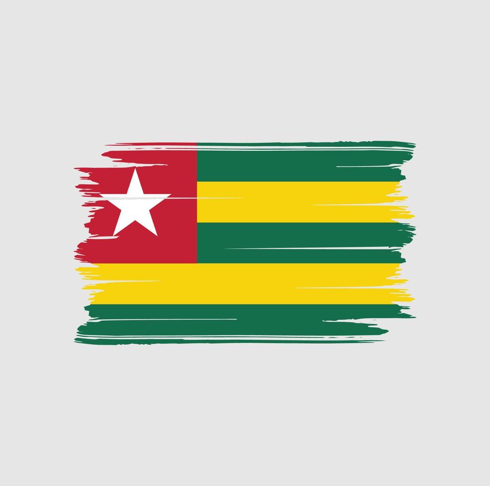 pennello bandiera togo. bandiera nazionale vettore