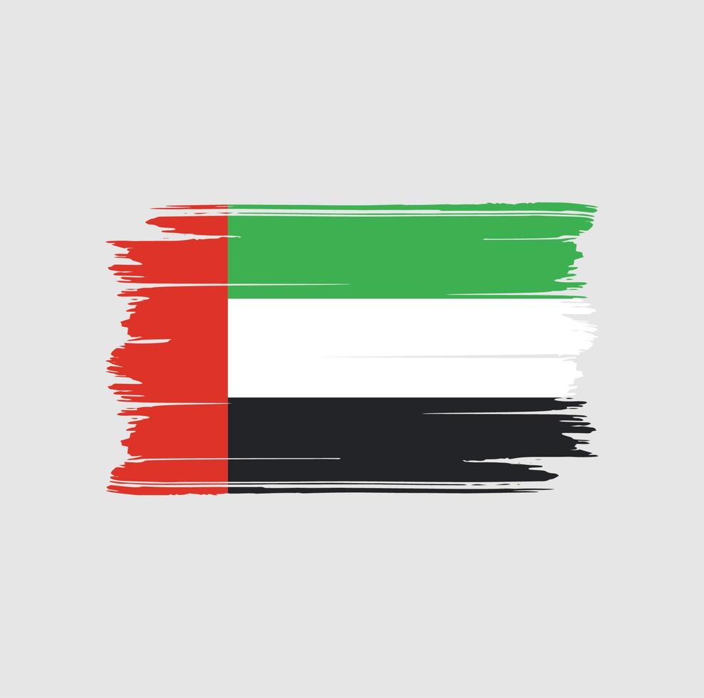 pennello bandiera emirati arabi uniti. bandiera nazionale vettore