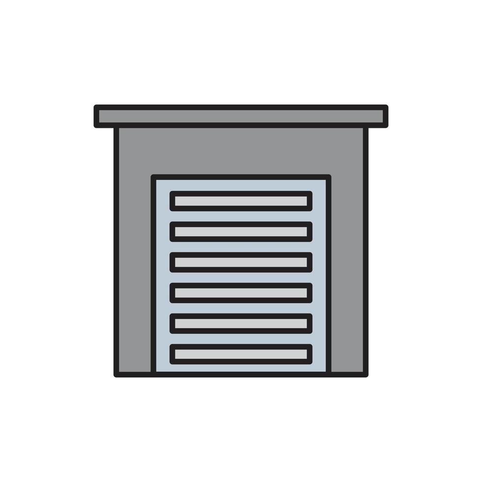 colore dell'icona del garage per il sito Web, presentazione dei simboli vettore
