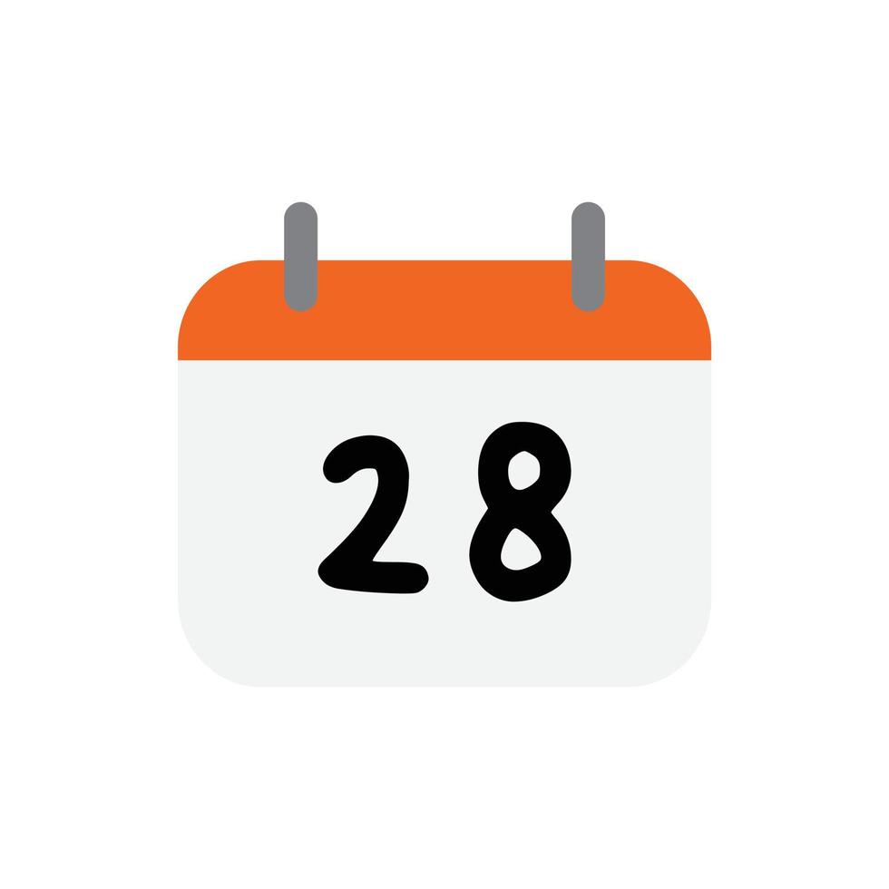 vettore calendario giorno 28 per sito Web, cv, presentazione