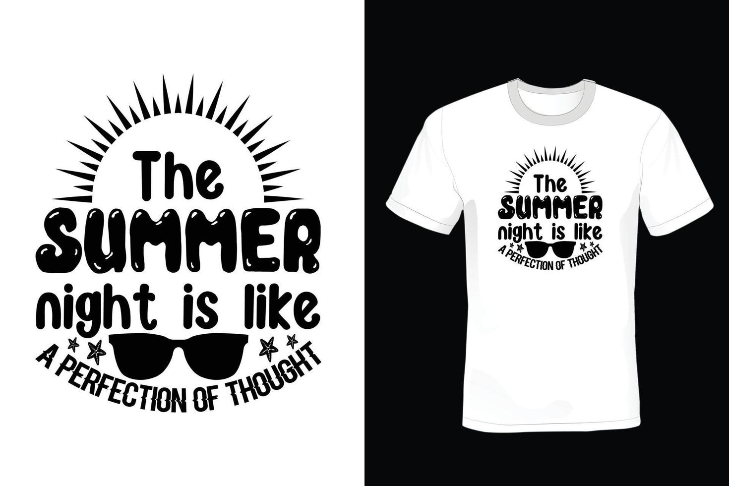 design della maglietta estiva, vintage, tipografia vettore