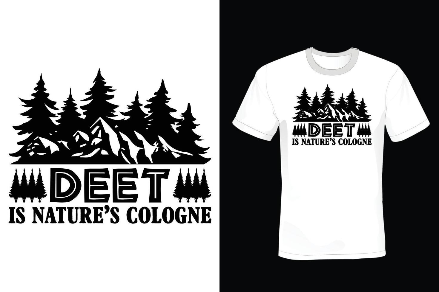 design della maglietta da trekking, vintage, tipografia vettore