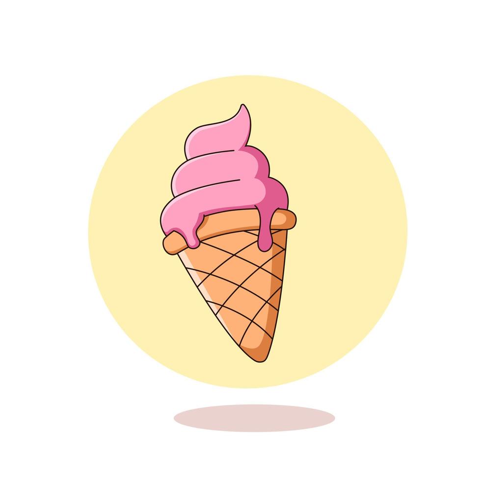 illustrazione di vettore del fumetto sveglio del gelato