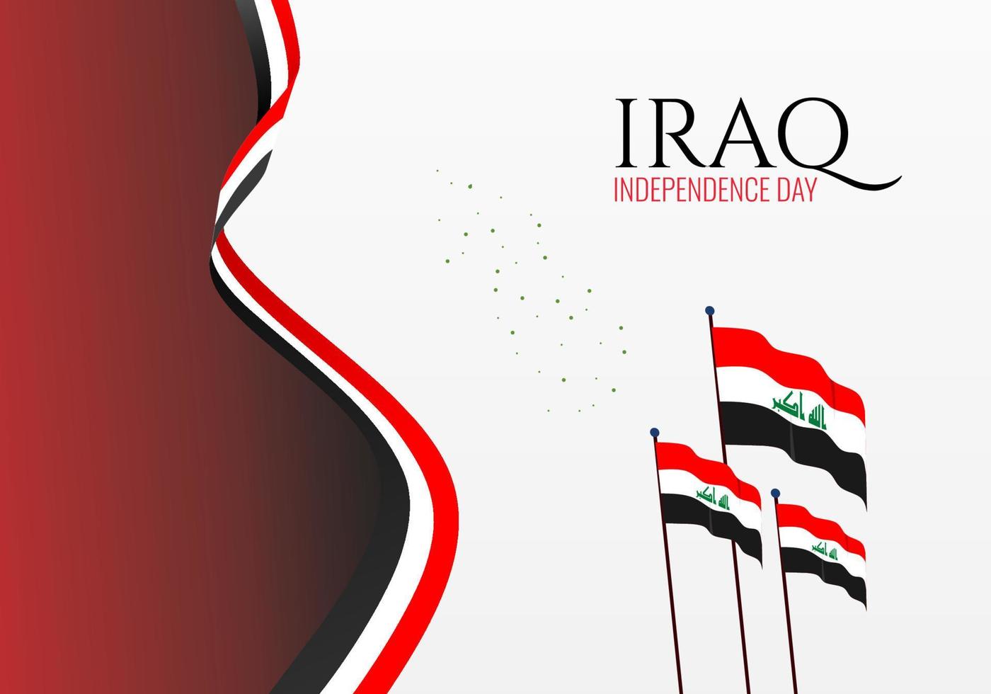 sfondo del giorno dell'indipendenza dell'Iraq per la celebrazione nazionale il 3 ottobre vettore