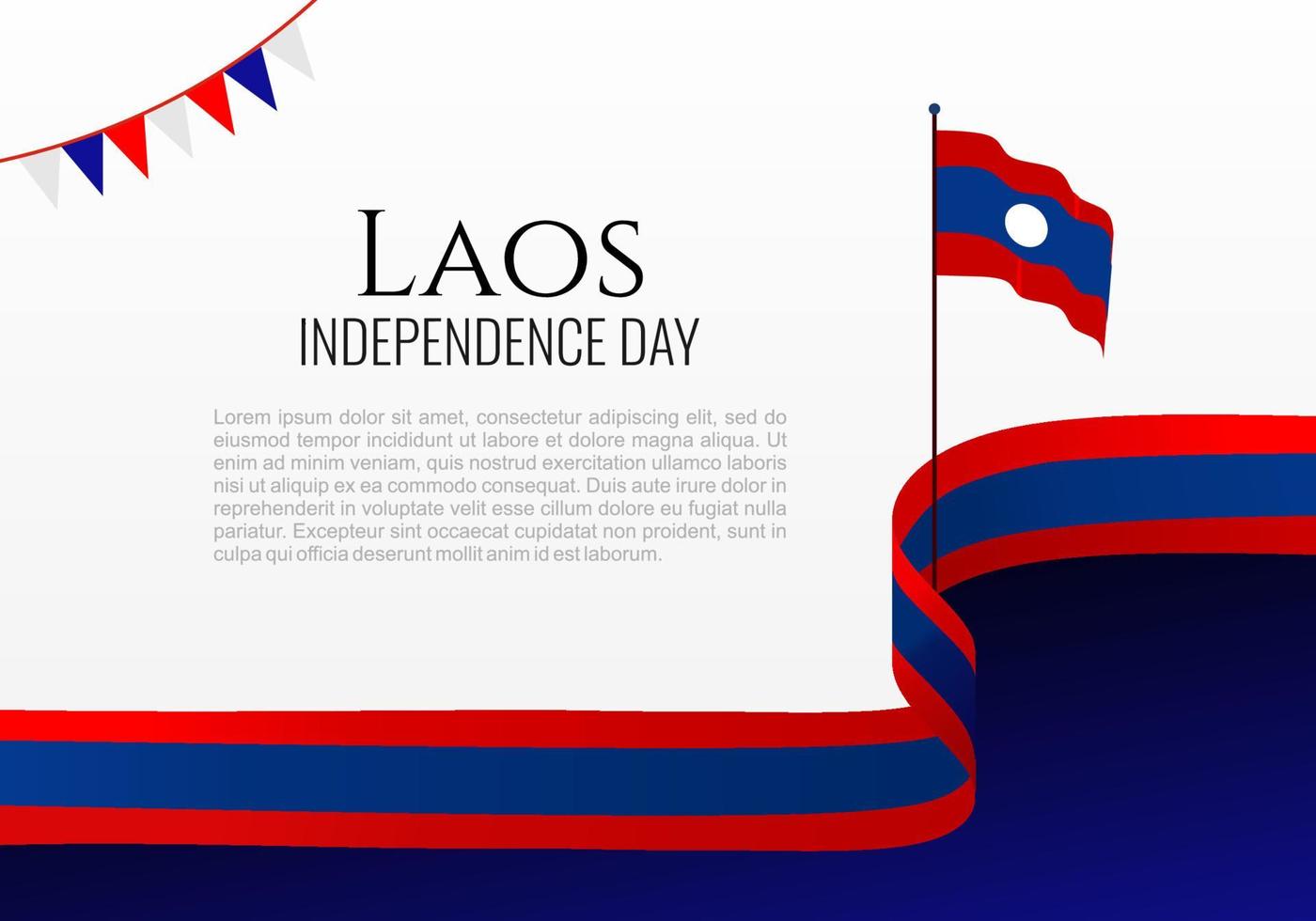 sfondo del giorno dell'indipendenza del laos per la celebrazione del 2 dicembre. vettore