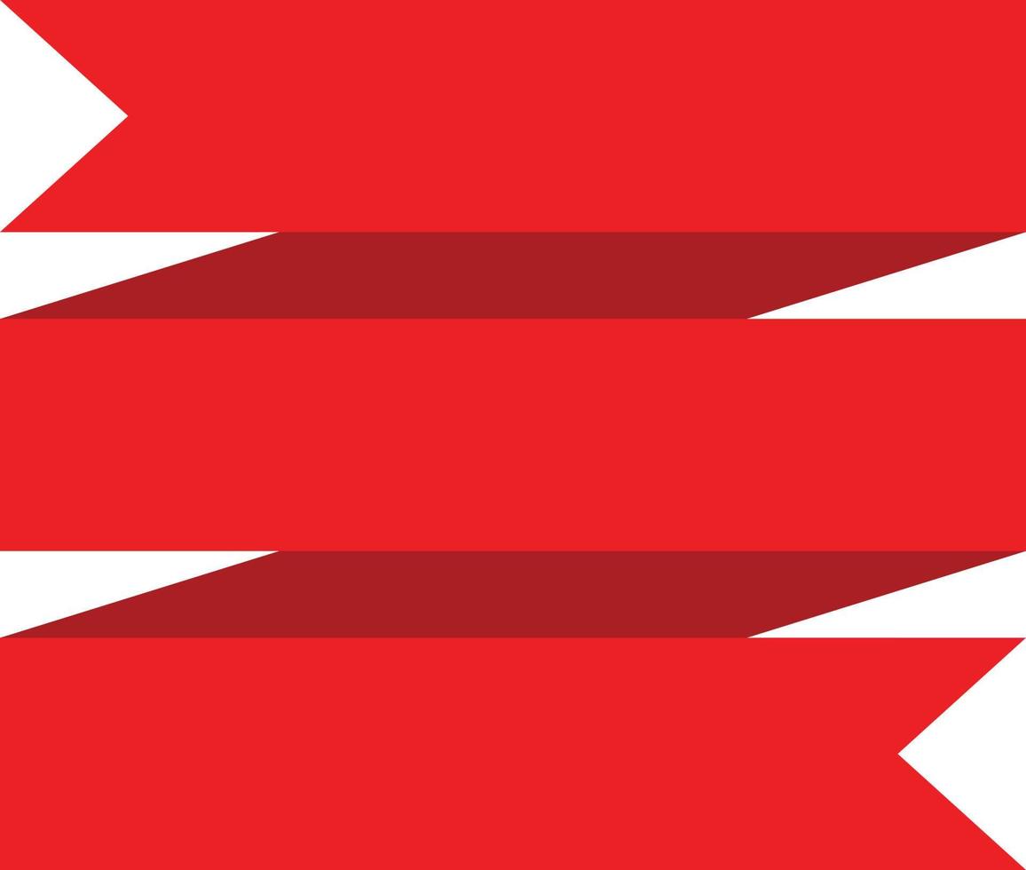 bandiera del nastro rosso. segno della bandiera del nastro rosso. vettore