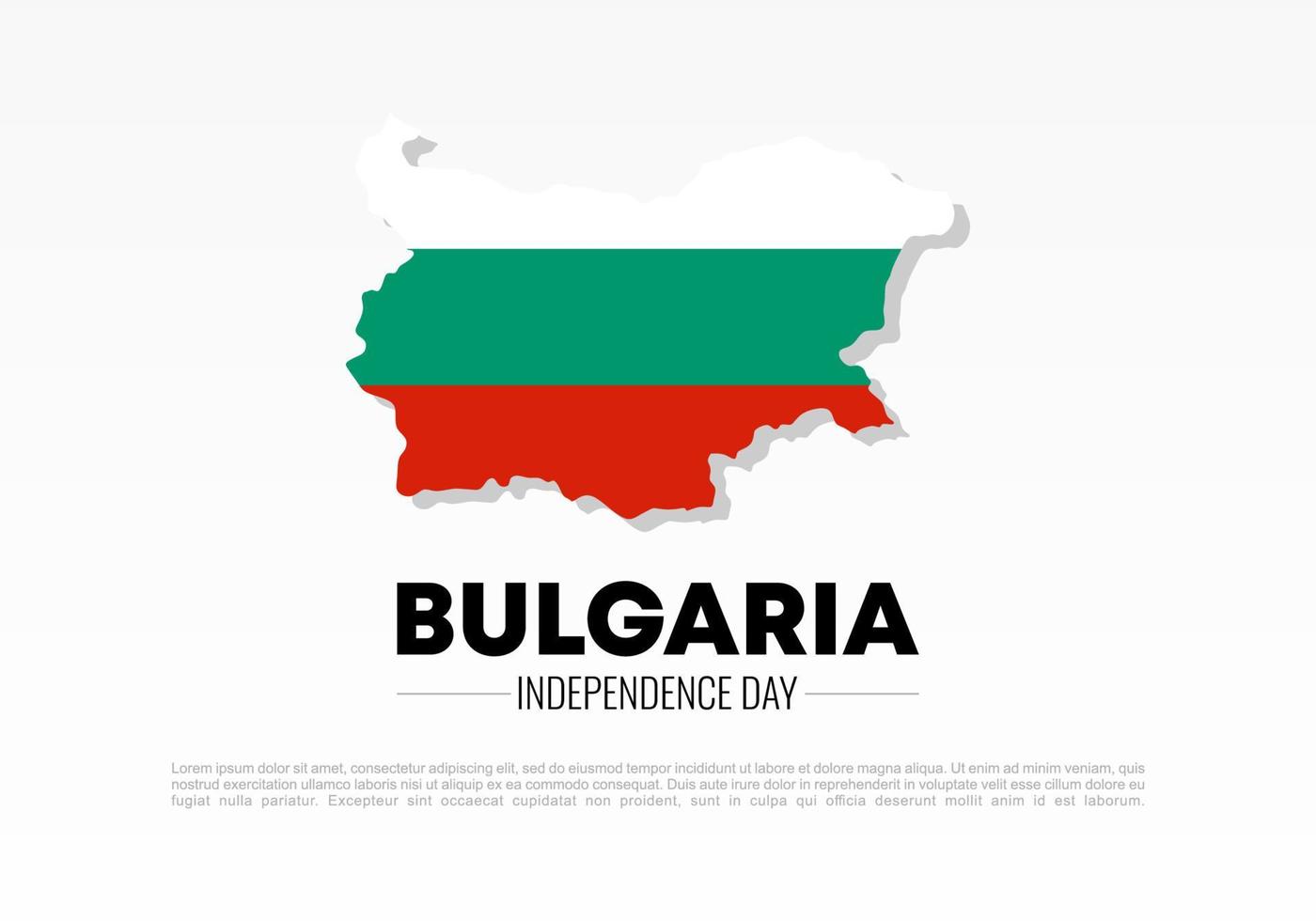 bulgaria festa dell'indipendenza per la celebrazione nazionale il 22 settembre. vettore