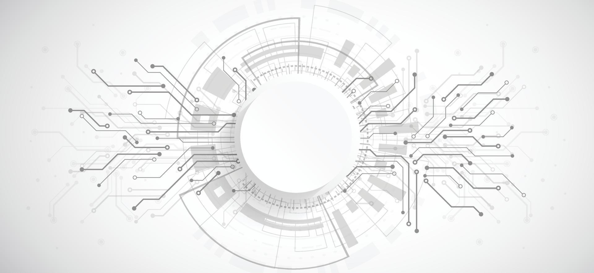 fondo astratto di progettazione 3d con struttura del circuito di linea e punto tecnologia. ingegneria moderna, futuristico, concetto di comunicazione scientifica. illustrazione vettoriale