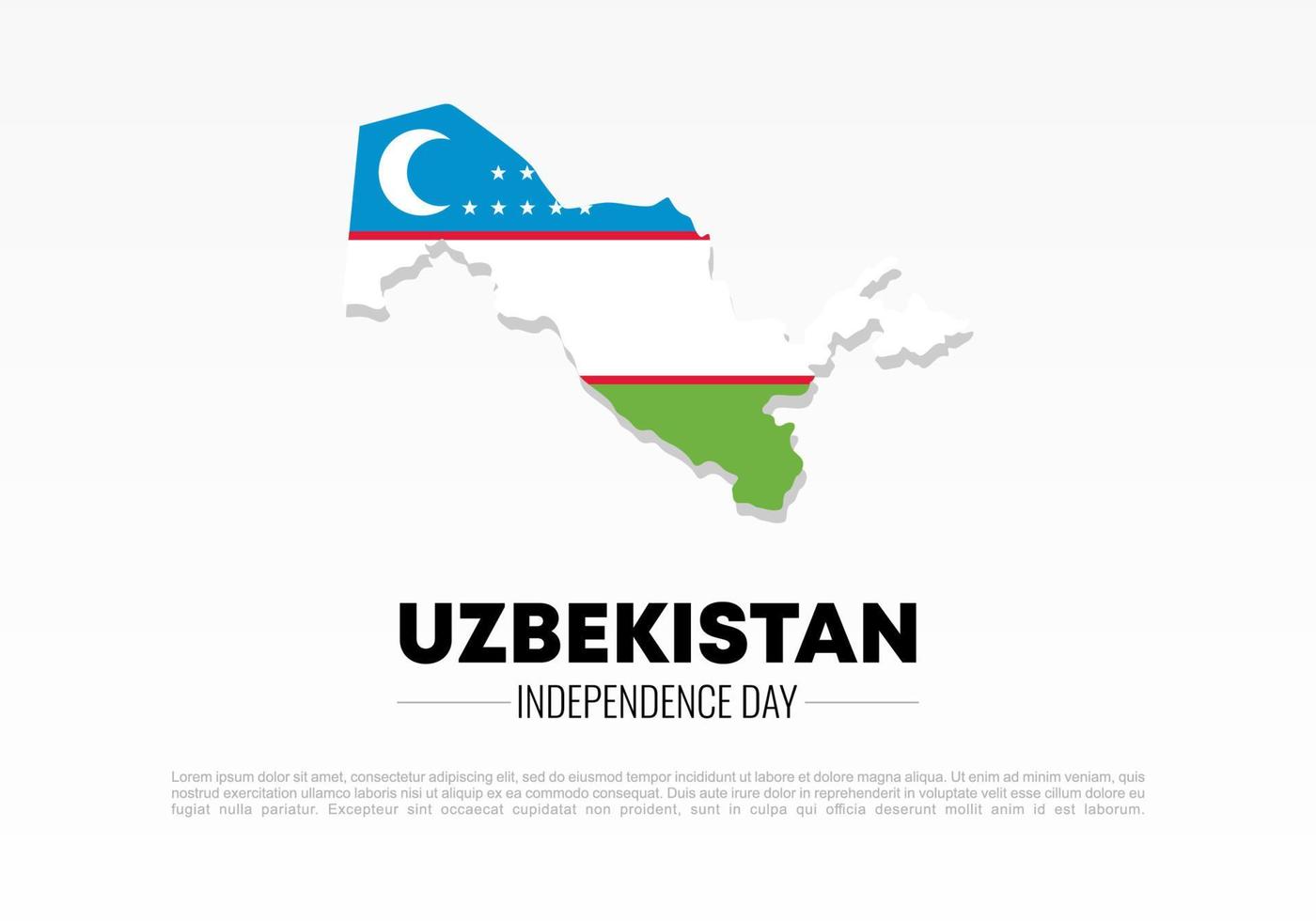 Giornata dell'indipendenza dell'uzbekistan per la celebrazione nazionale il 1 settembre. vettore