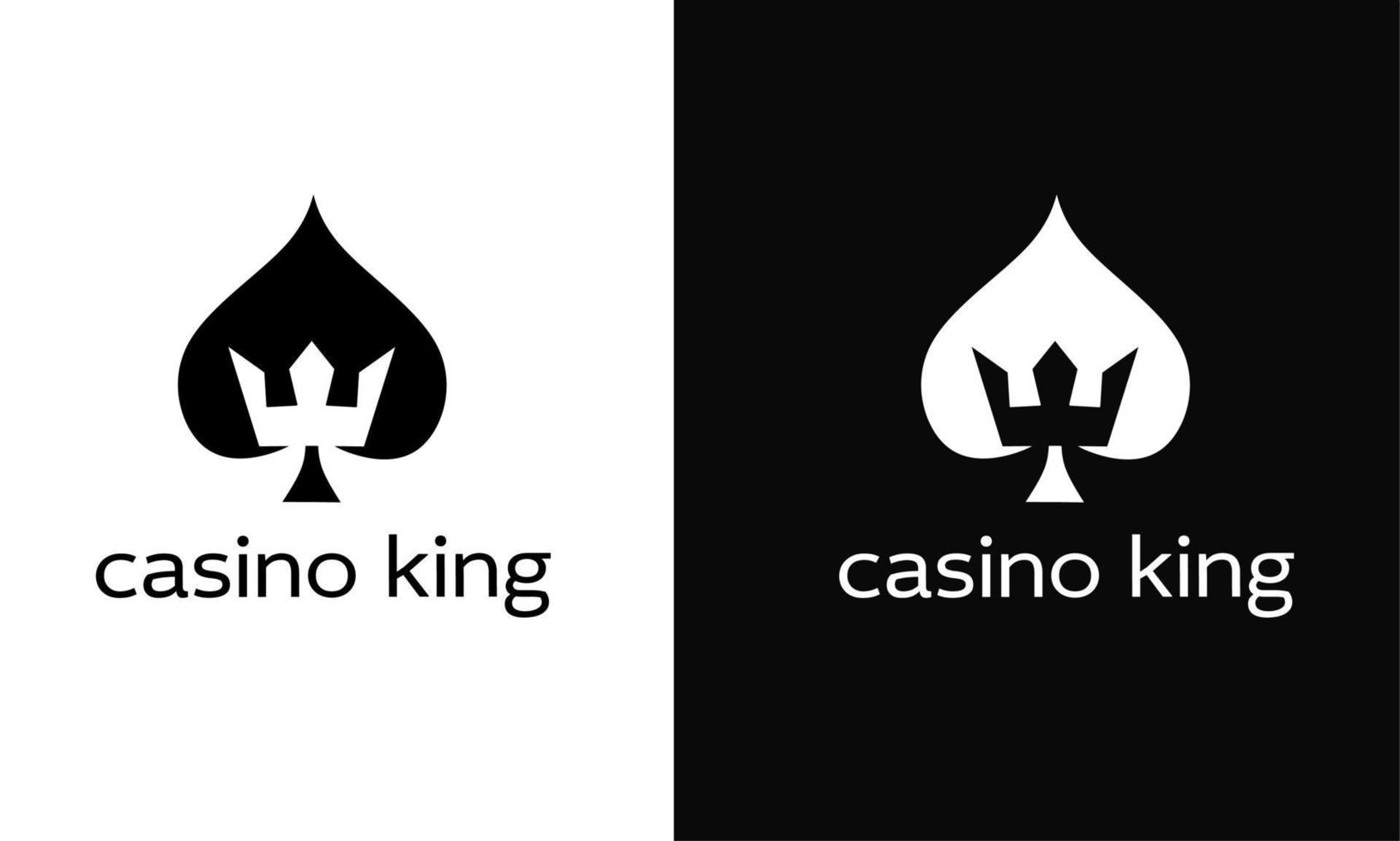 modello logo re del casinò vettore