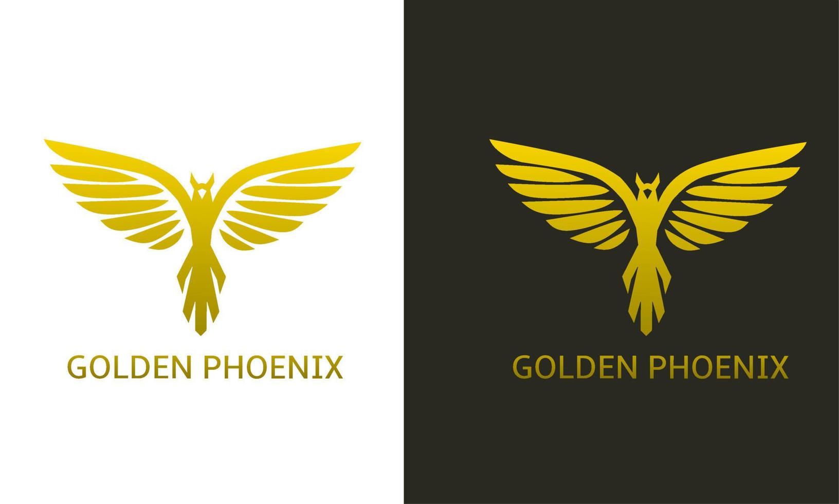 illustrazione grafica vettoriale del logo modello golden phoenix