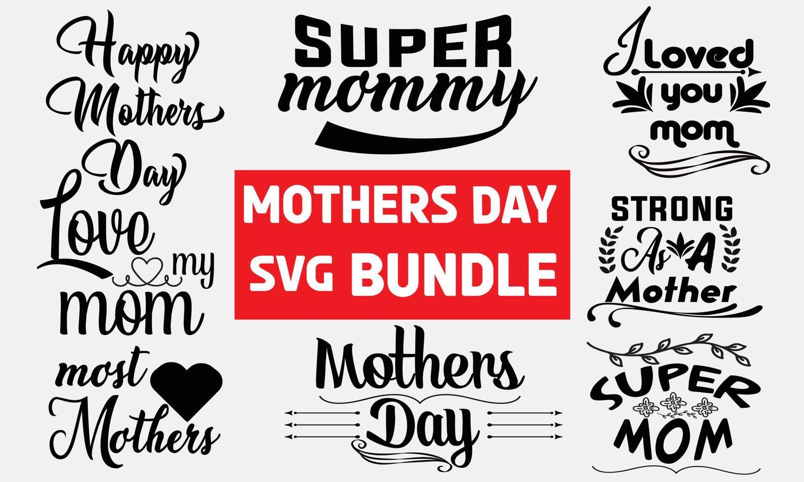 festa della mamma svg bundle elemento di design vettoriale