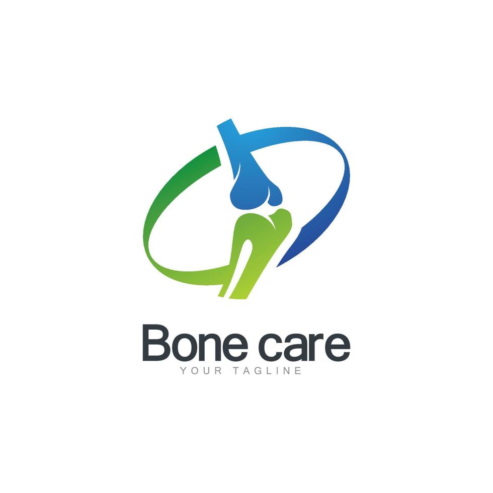 modello vettoriale dell'icona del logo per la cura delle ossa