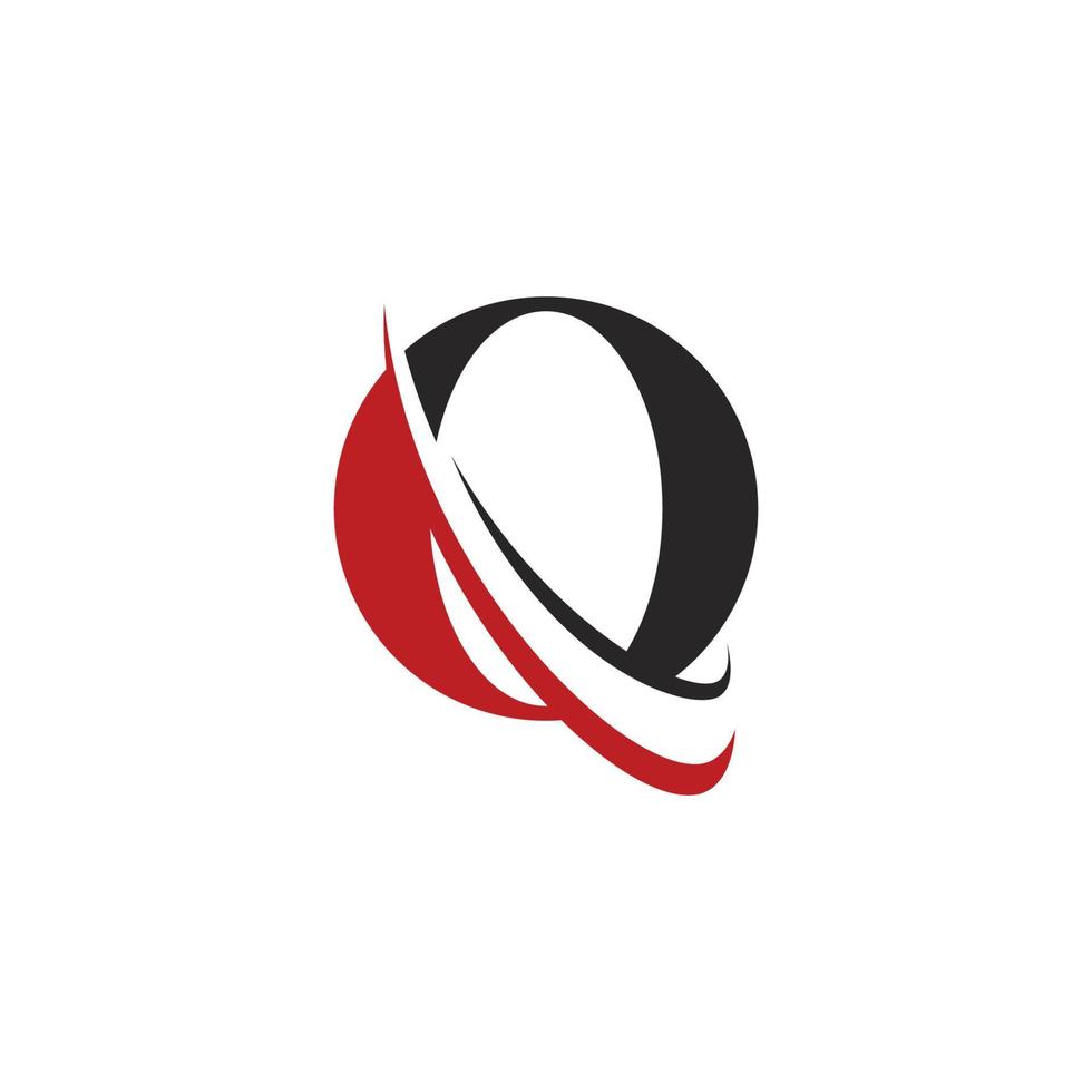 q lettera iniziale logo modello vettoriale design