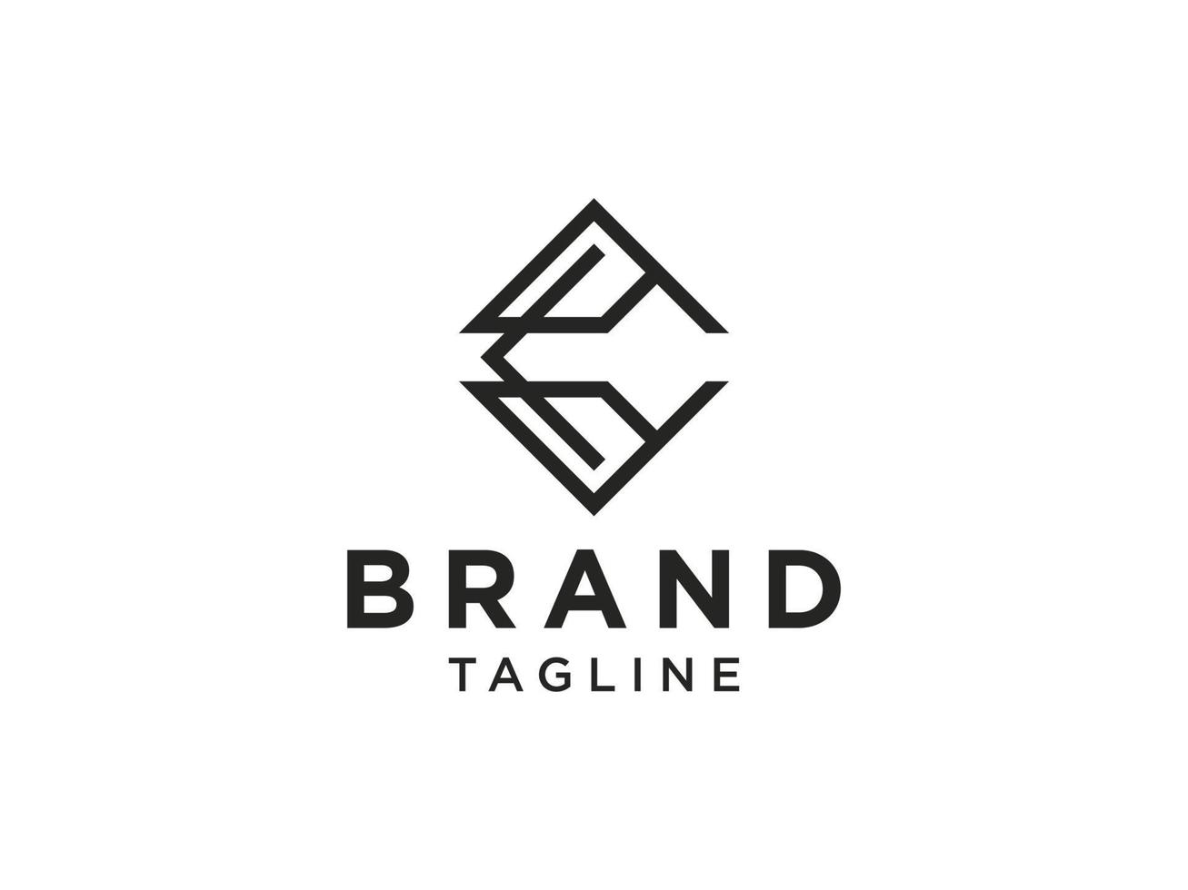 logo astratto della lettera c iniziale. stile lineare geometrico nero isolato su priorità bassa bianca. utilizzabile per loghi aziendali e di branding. elemento del modello di progettazione logo vettoriale piatto.