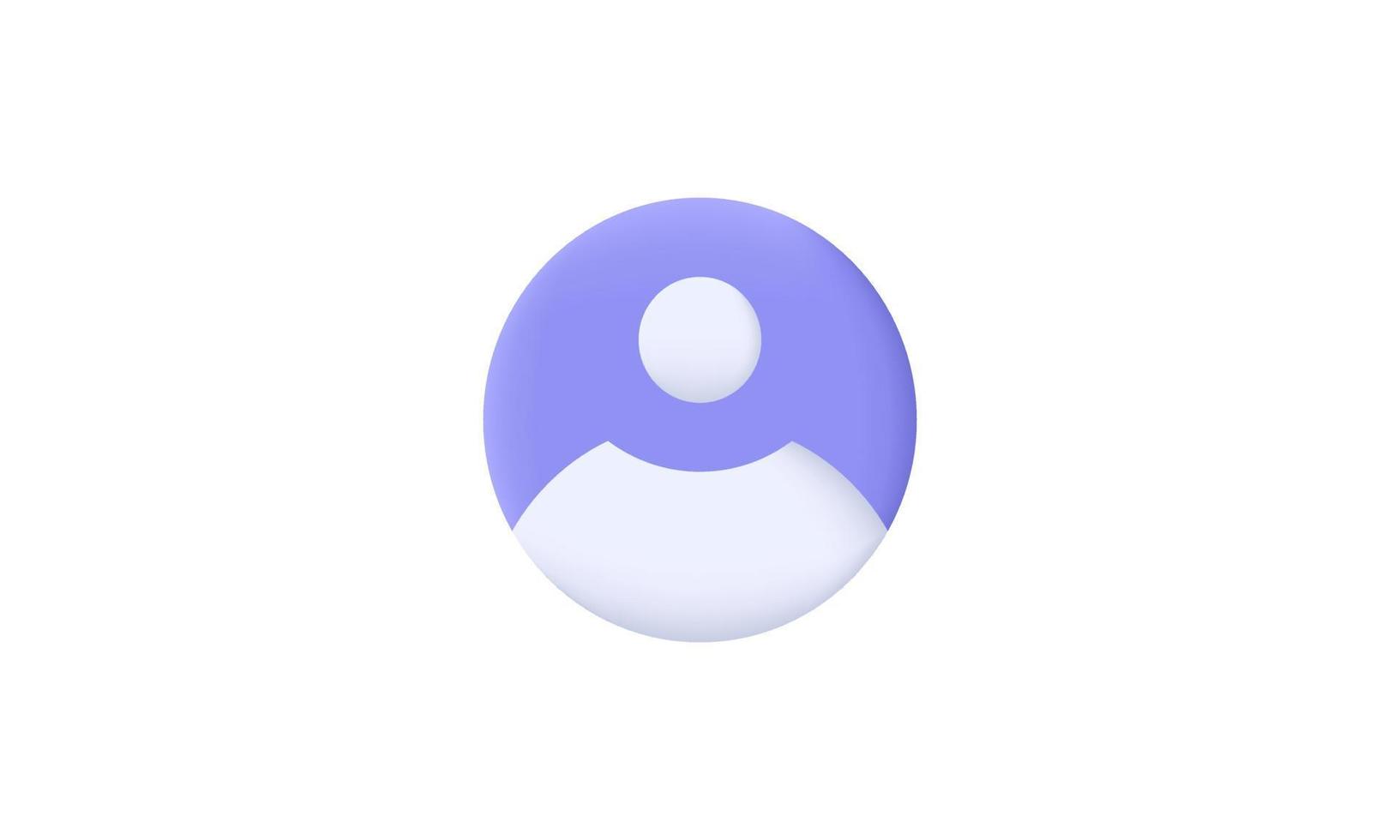 icona del design del profilo 3d isolata su sfondo bianco vettore