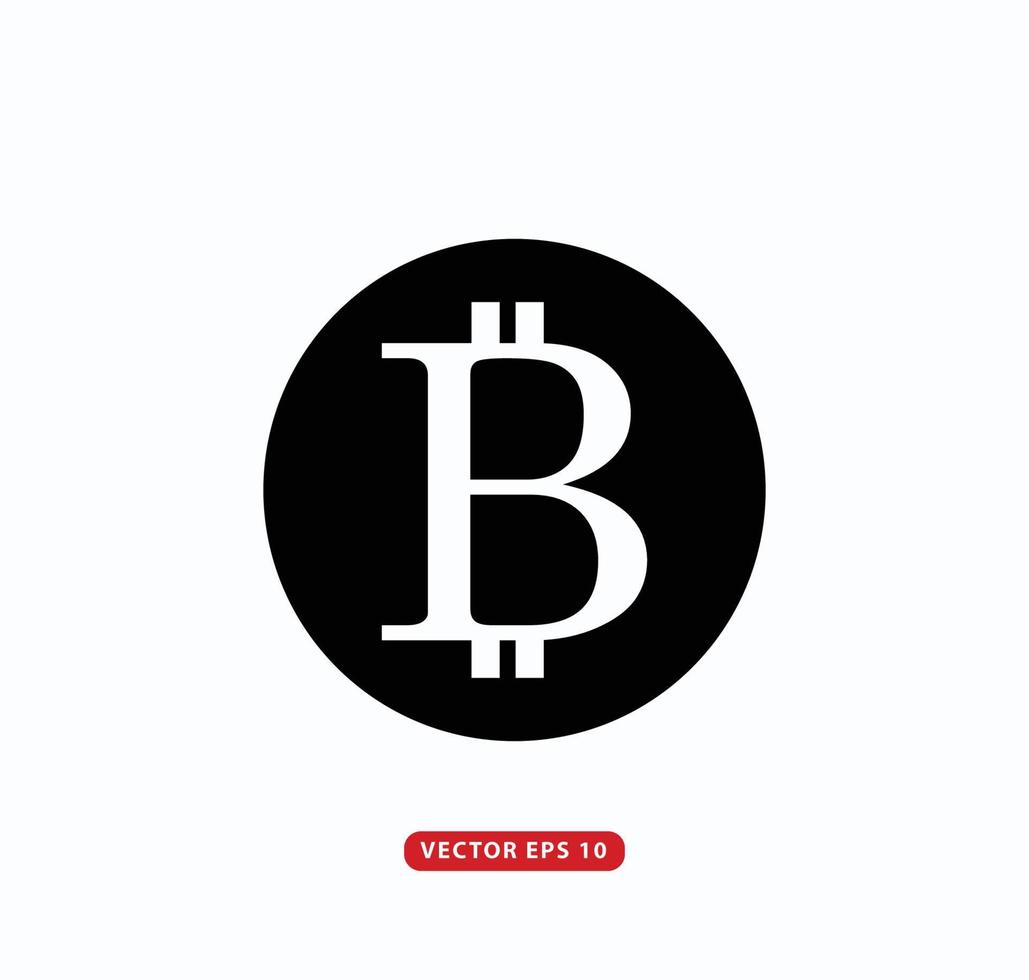 modello di logo vettoriale icona bitcoin valuta criptata