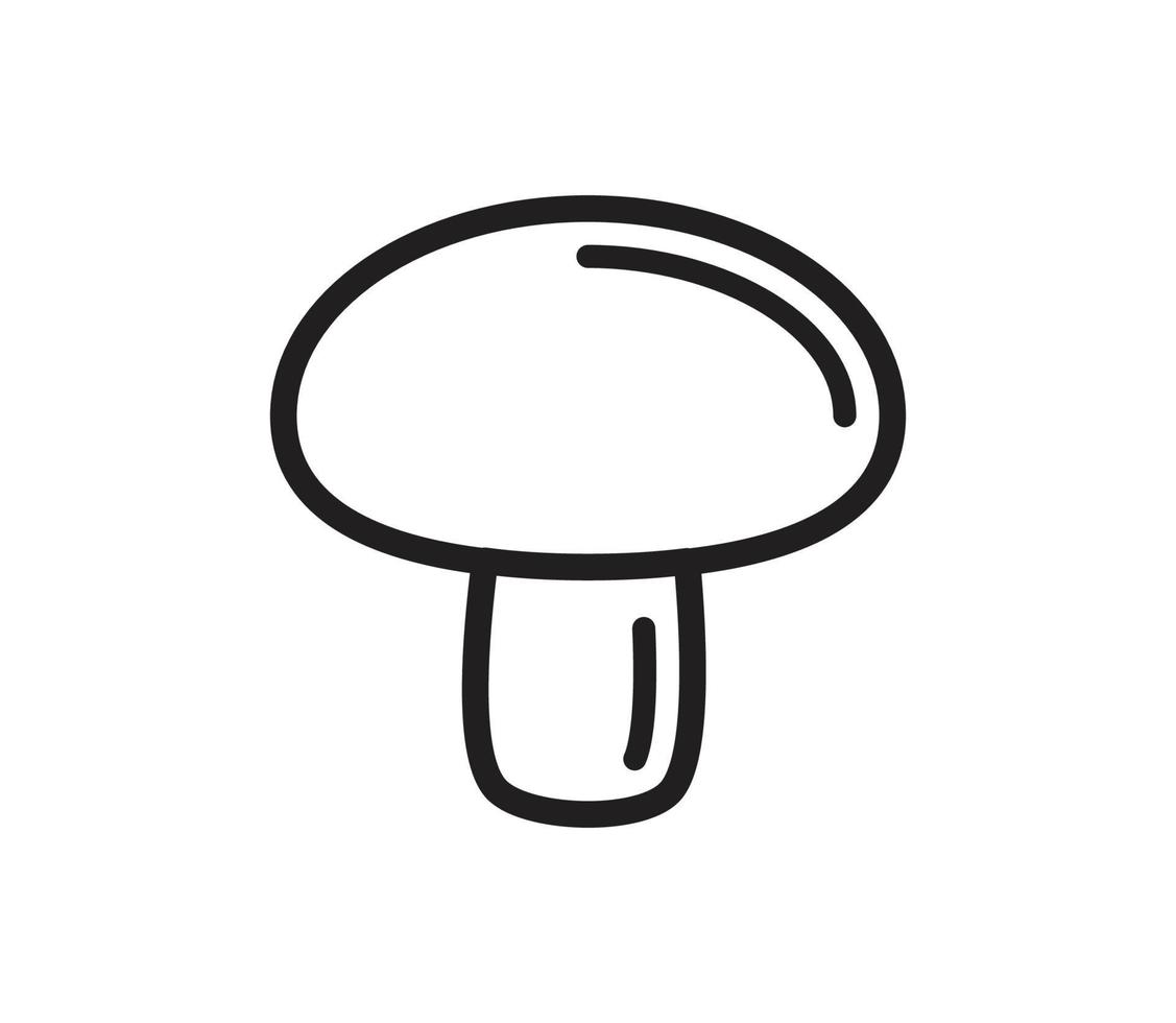 illustrazione del design del logo vettoriale dell'icona del fungo