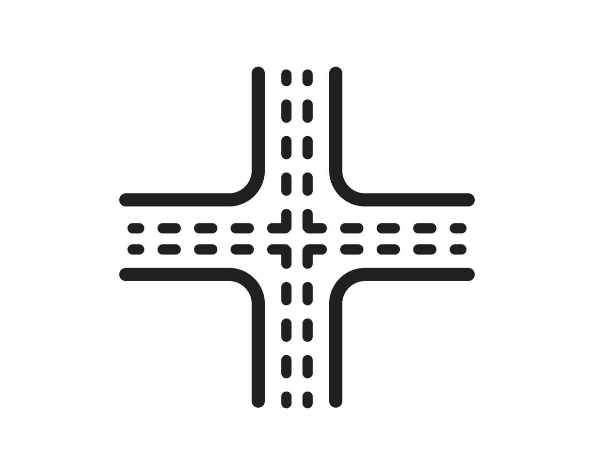 attraversamento strada icona design piatto stile vettore