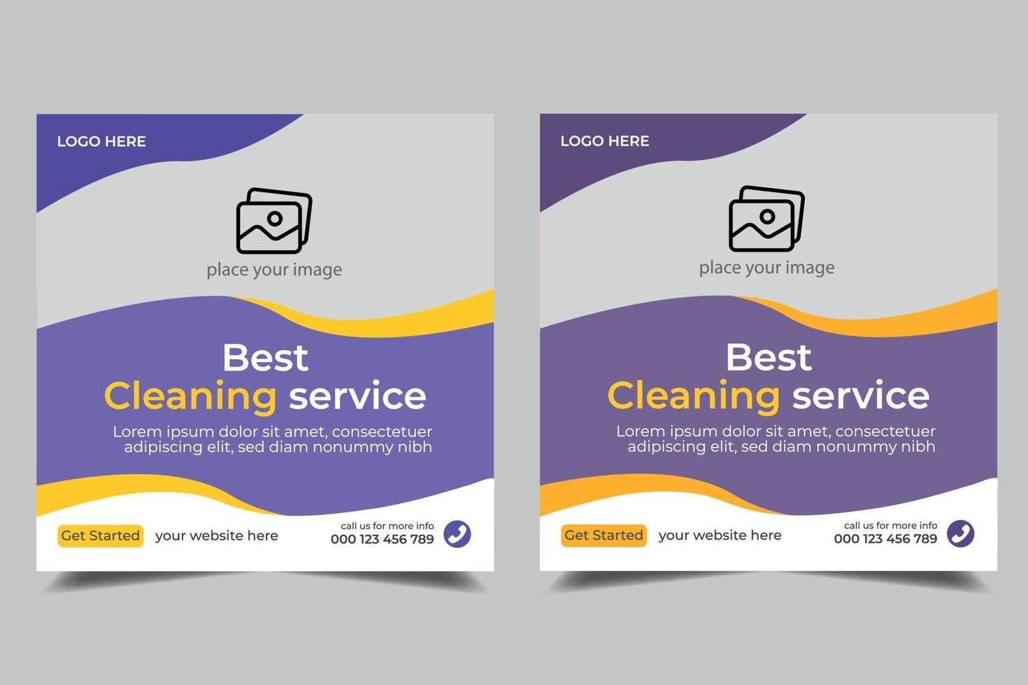 miglior servizio di pulizia per il modello di banner web e il layout del banner post sui social media di marketing aziendale per la pulizia della casa vettore
