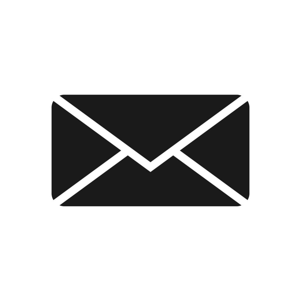 icona vettore busta chiusa nera. simbolo della posta