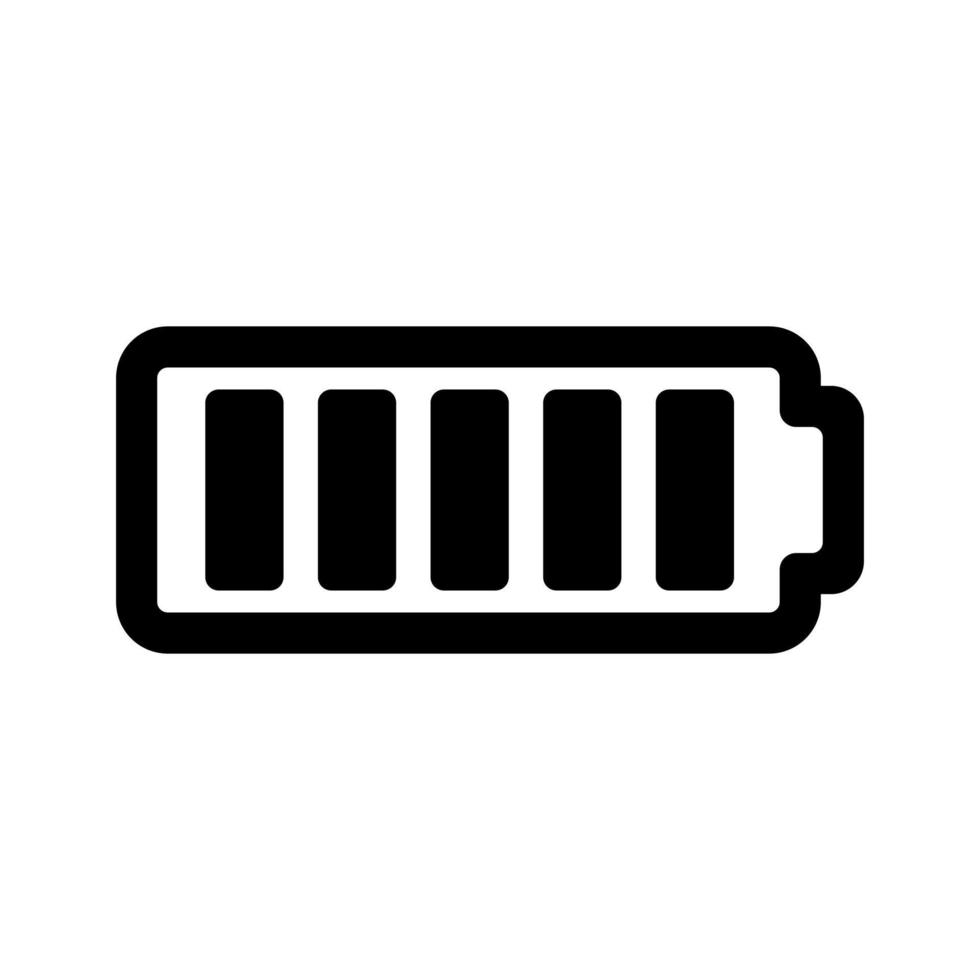 icona del vettore della batteria piena isolata su sfondo bianco