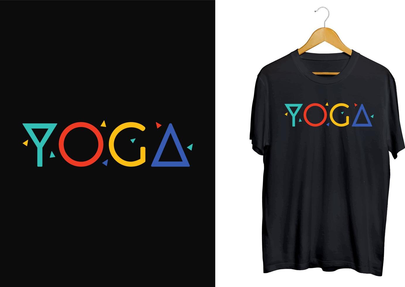 design moderno colorato t-shirt yoga, camicia da giorno yoga, design tipografia t-shirt vettore