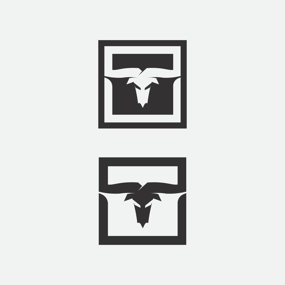 toro e bufalo testa mucca animale mascotte logo design vettore per sport corno bufalo animale mammiferi logo testa matador selvatico wild
