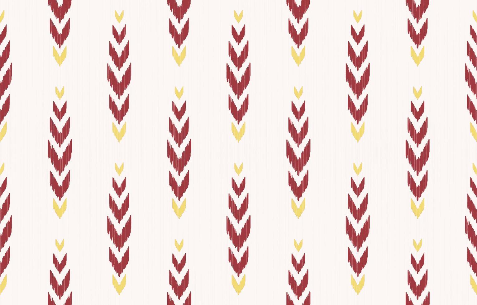 ikat chevron a forma di spina di pesce moderno colore rosso dorato motivo senza cuciture con sfondo a trama linea. utilizzare per tessuti, tessuti, elementi decorativi. vettore