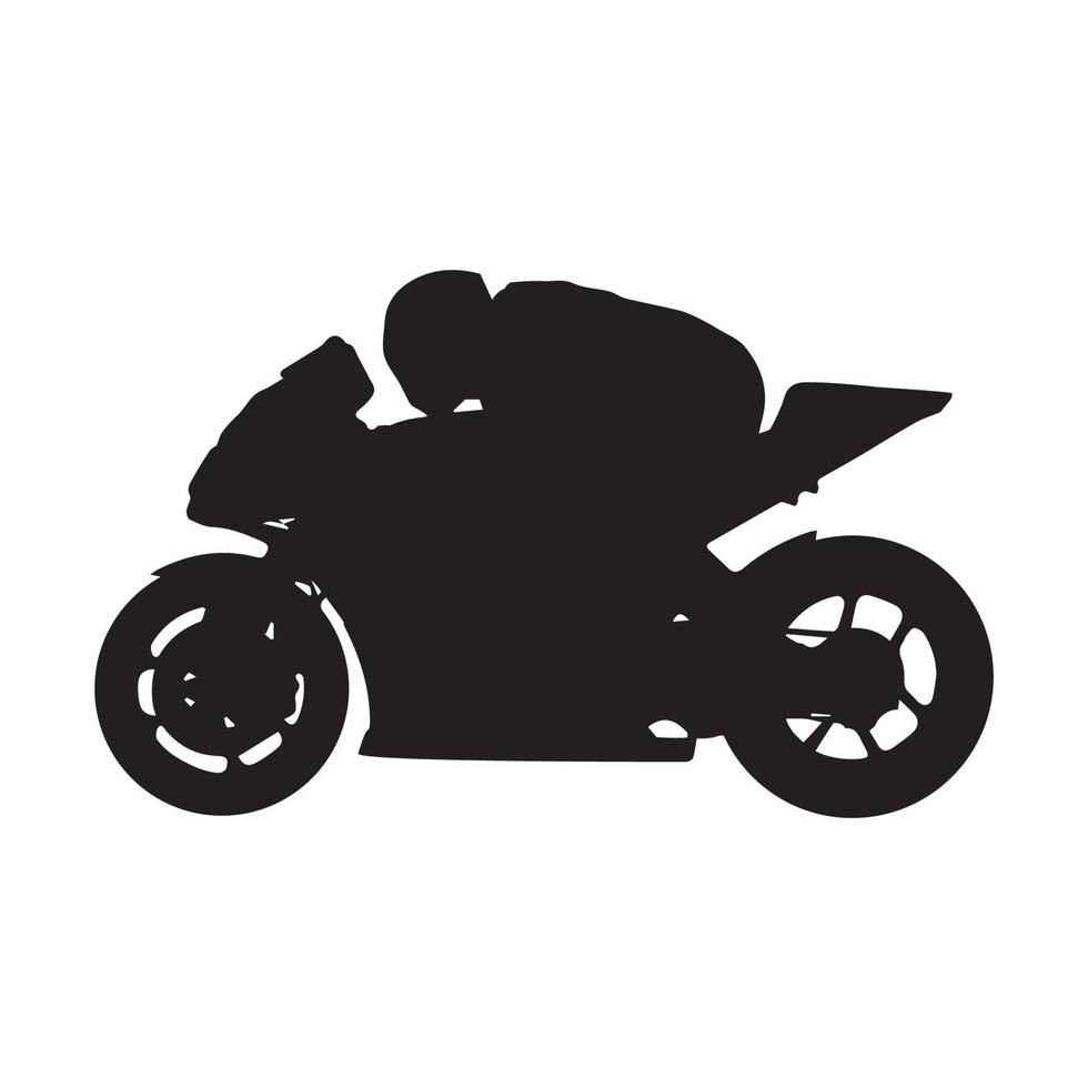 silhouette di motociclismo art vettore