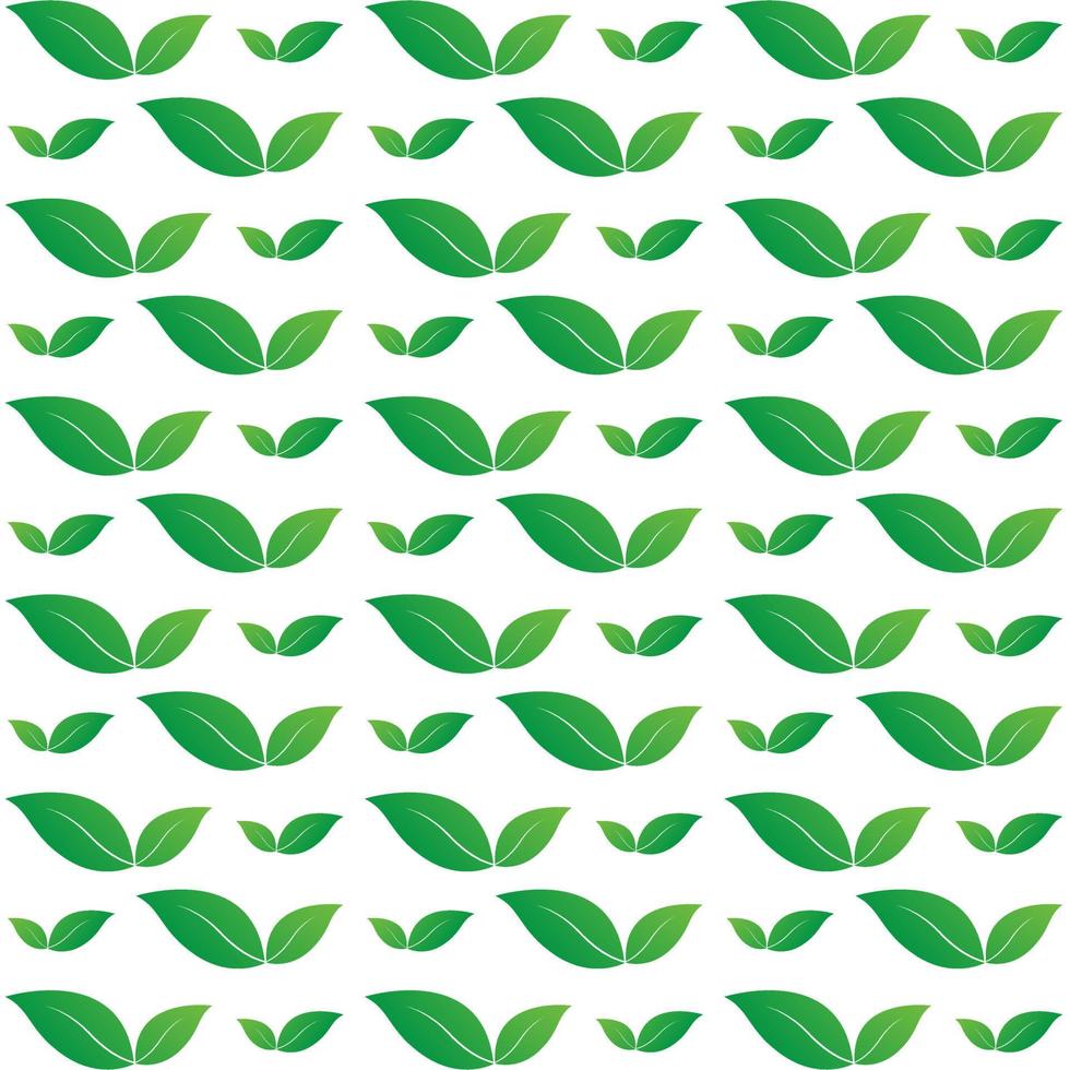 gruppo di foglie verdi nella progettazione del modello, foglie verdi, sfondo bianco in stile natura verde. modello di natura verde. disposizione verde geometrica. elementi di foglie. illustrazione vettoriale. vettore