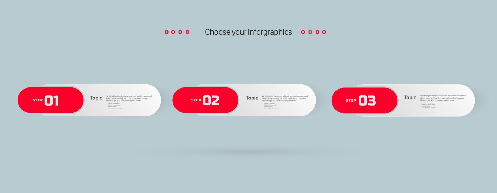 l'infografica astratta con banner 3d e illustrazione vettoriale può essere utilizzata per il layout del flusso di lavoro aziendale, il passaggio, le opzioni, il diagramma, il modello numerico, il web design