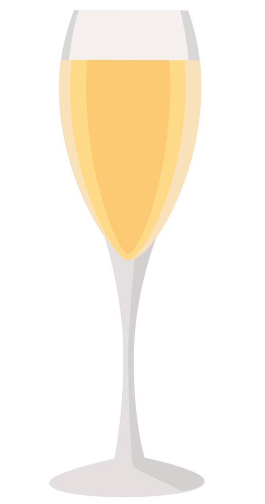 illustrazione di un bicchiere su sfondo bianco. vettore