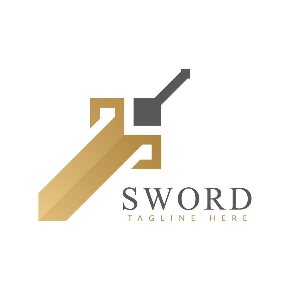 modello vettoriale dell'icona del logo della spada