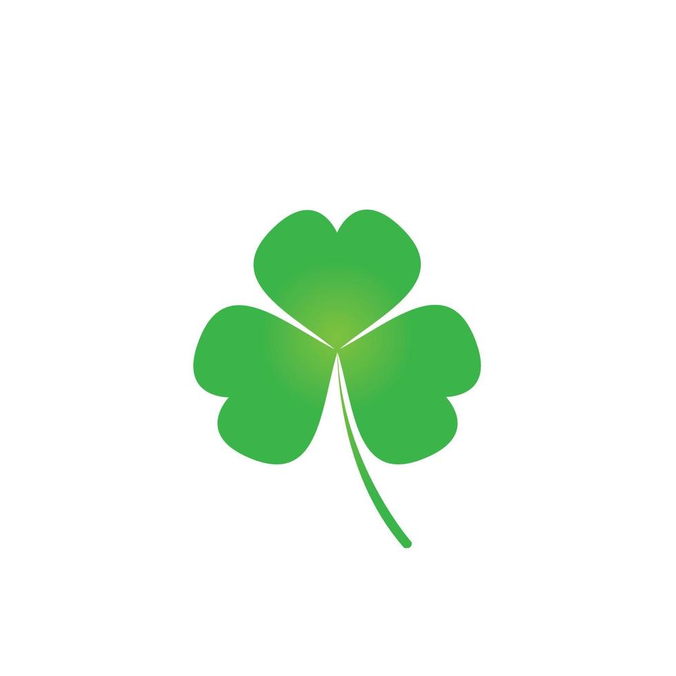 foglia verde fortunata su sfondo bianco, design foglia saggezza utilizzato nelle icone, logo, simbolo, design elemento relativo all'oggetto vettore