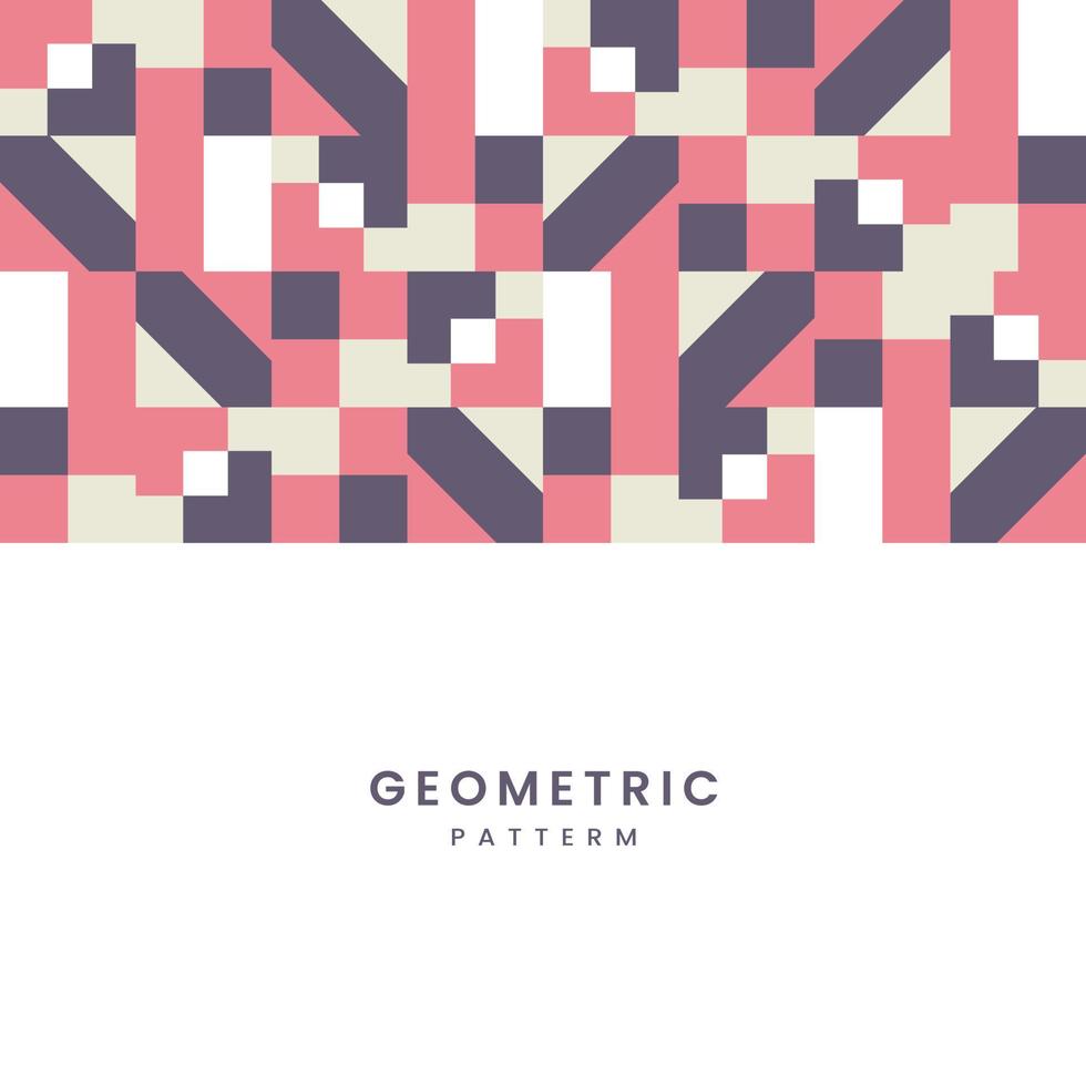 modello vettoriale astratto geometrico rosa con testo e forme semplici e tavolozza colorata. una composizione di texture per il design di carta da parati, branding, inviti, poster, modelli tessili e illustrazioni