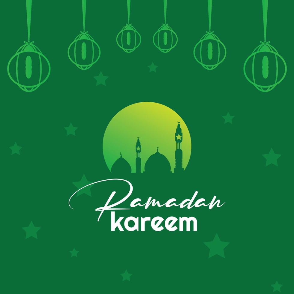 biglietto di auguri ramadan kareem. vettore