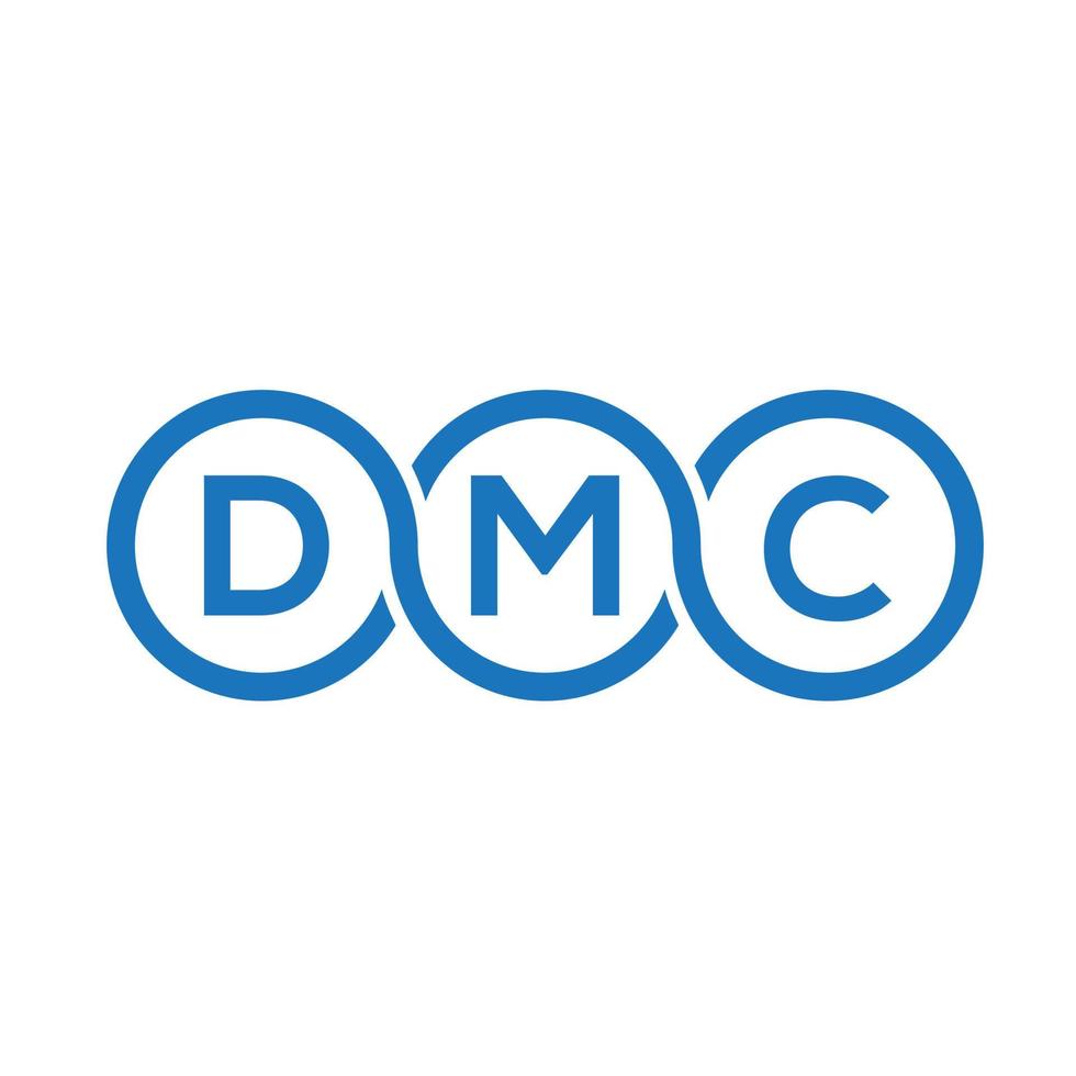 dmc lettera logo design su sfondo nero.dmc creative iniziali lettera logo concept.dmc vettore lettera design.