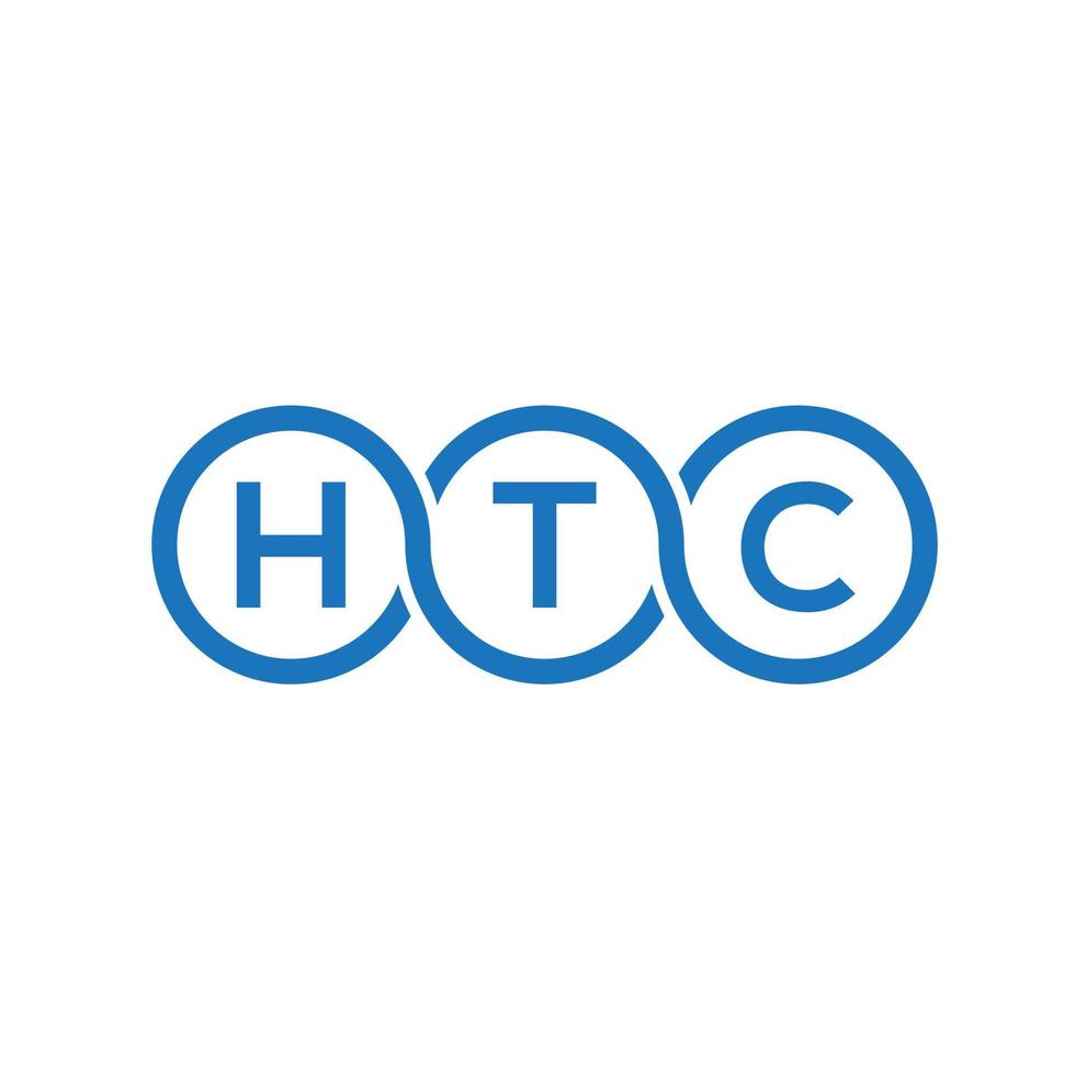 htc lettera design.htc lettera logo design su sfondo bianco. htc creative iniziali lettera logo concept. disegno della lettera htc. vettore