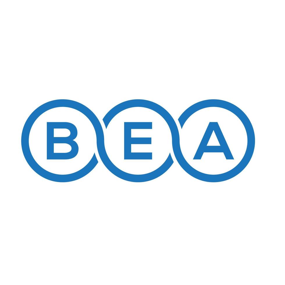 bea lettera logo design su sfondo bianco. bea creative iniziali lettera logo concept. disegno della lettera bea. vettore