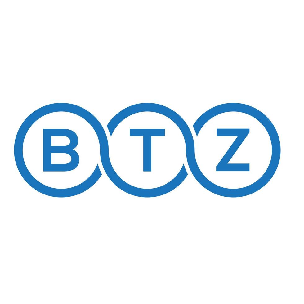 design del logo della lettera btz su sfondo bianco. btz creative iniziali lettera logo concept. disegno della lettera btz. vettore
