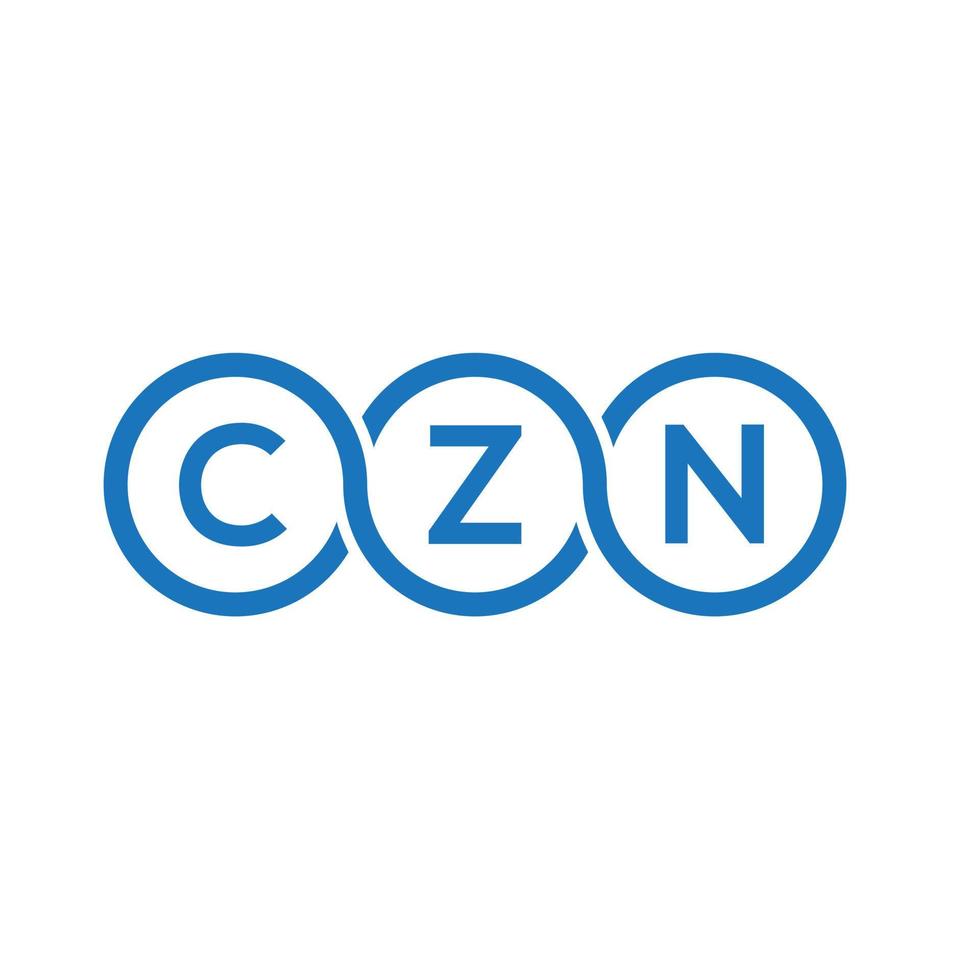 czn lettera logo design su sfondo nero.czn iniziali creative logo lettera concept.czn vettore lettera design.