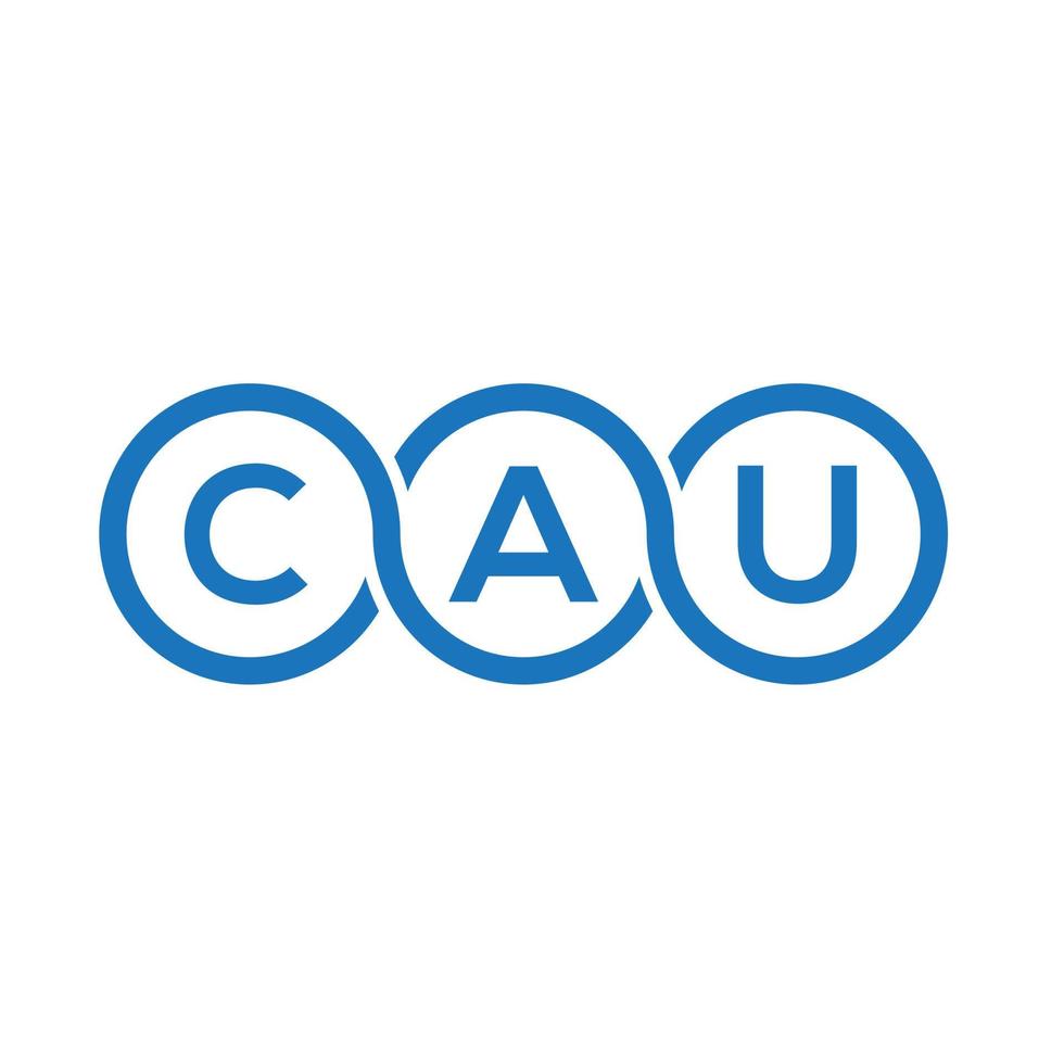 cau lettera logo design su sfondo bianco. cau creative iniziali lettera logo concept. disegno della lettera cau. vettore