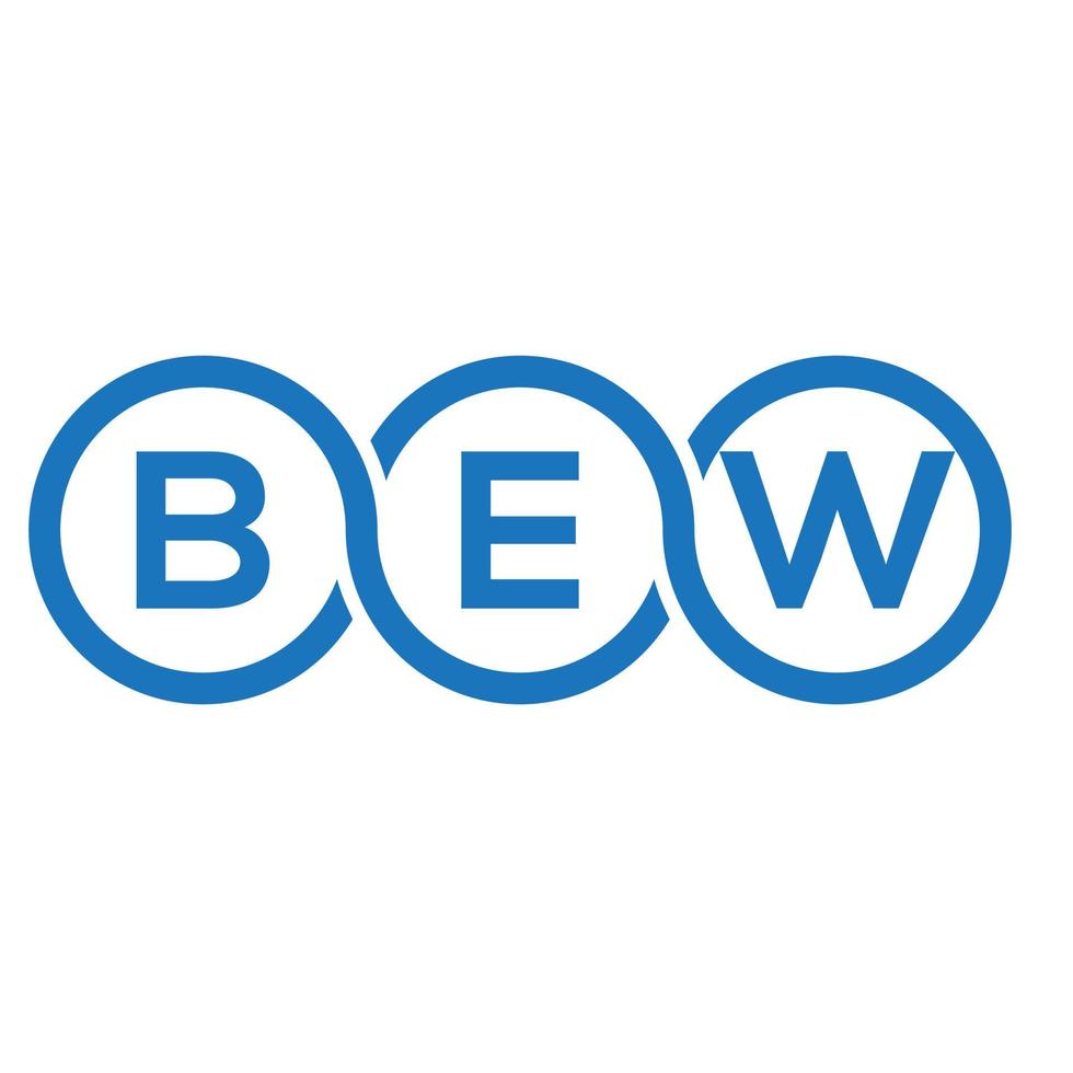 bew lettera logo design su sfondo bianco. bew creative iniziali lettera logo concept. sotto il design della lettera. vettore