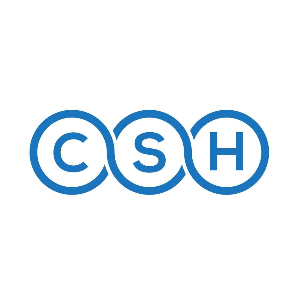 csh lettera logo design su sfondo nero. csh creative iniziali lettera logo concept. csh disegno della lettera. vettore