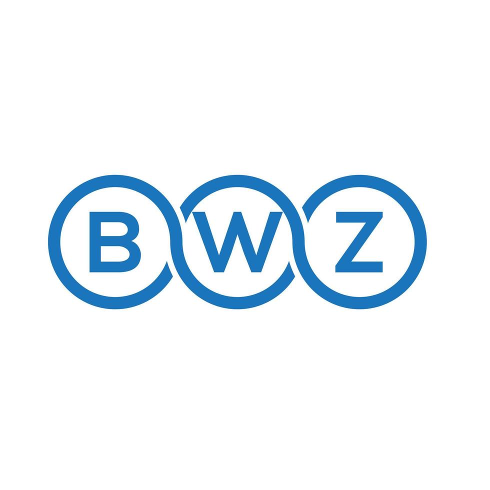 bwz lettera logo design su sfondo bianco. bwz creative iniziali lettera logo concept. disegno della lettera bwz. vettore