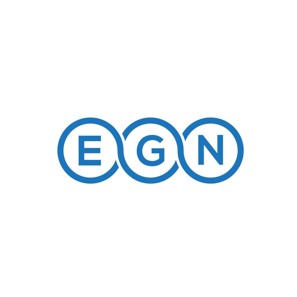 egn lettera logo design su sfondo nero.egn creative iniziali lettera logo concept.egn vettore lettera design.