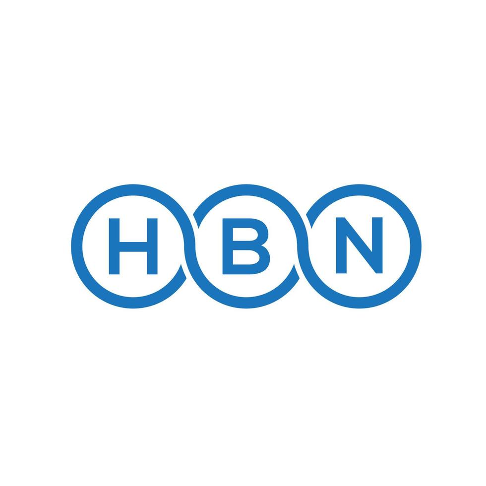 design del logo della lettera hbn su sfondo bianco. concetto di logo della lettera di iniziali creative di hbn. disegno della lettera hbn. vettore